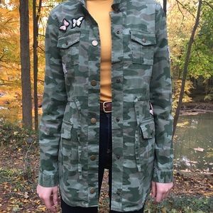 Justice camouflage jean jacket